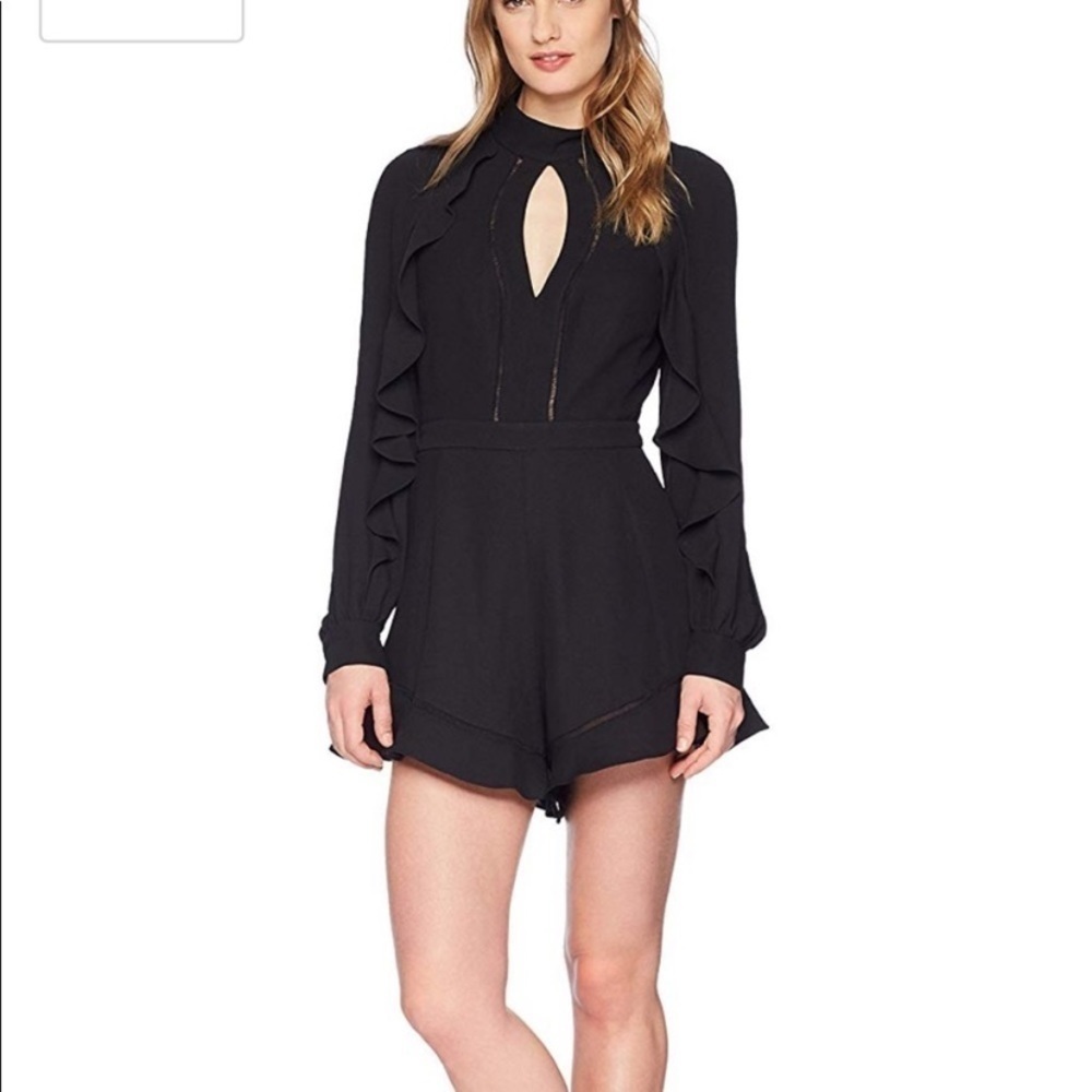 Bcbg • Beatrix Open-Back long sleeve ruffled romper